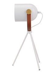 Pacific White Auden Metal Tripod Table Lamp - Image 2 of 5