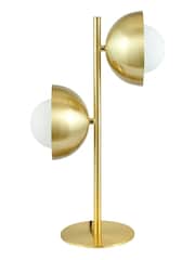 Pacific Gold Estelle Brushed Brass Metal Orb Dome Table Lamp - Image 2 of 5
