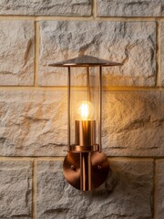 Pacific Grey Myosotis Copper Metal Chimney Outdoor Wall Light - Image 1 of 6