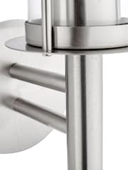 Pacific Grey Myosotis Brushed Steel Metal Chimney Outdoor Wall Light - Image 4 of 6