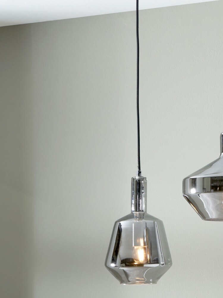 Pacific Grey Jake Shiny Smoked Glass Pendant Ceiling Light - Image 1 of 6 Pacific Grey Jake Shiny Smoked Glass Pendant Ceiling Light - Image 1 of 6