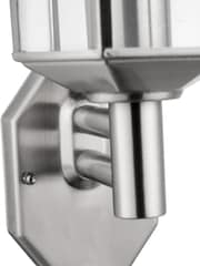 Pacific Grey Bellis Brushed Steel Metal Pagoda Wall Light - Image 5 of 5