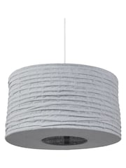 Pacific Grey Patpong 35cm Jute Easy Fit Pendant Ceiling Light - Image 4 of 6