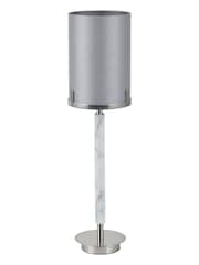 Pacific Grey Midland Brushed Marble Effect Table Lamp - Image 2 of 5