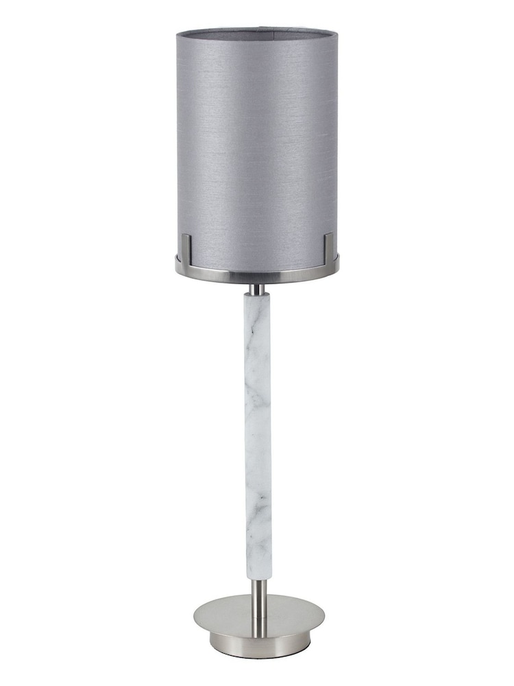 Pacific Grey Midland Brushed Marble Effect Table Lamp - Image 2 of 5