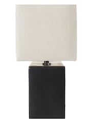 Pacific Black Block Ceramic Rectangular Table Lamp - Image 3 of 5