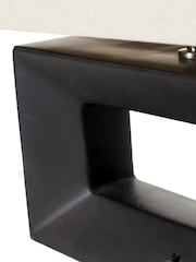 Pacific Black Block Ceramic Rectangular Table Lamp - Image 5 of 5