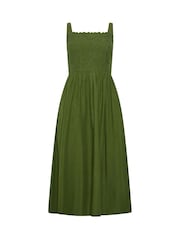 M&Co Green Petite Linen Blend Cornelli Dress - Image 5 of 5