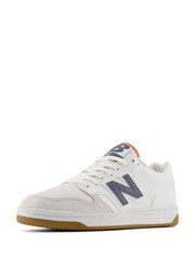 New Balance White Brown Mens 480L Trainers - Image 2 of 6