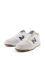 New Balance White Brown Mens 480L Trainers - Image 3 of 6