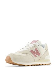 New Balance Cream Chrome Womens 574 Trainers - Image 2 of 6