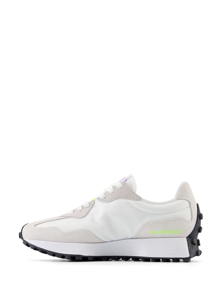 New Balance White Black Womens 327 Trainers - Image 2 of 4