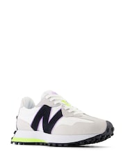 New Balance White Black Womens 327 Trainers - Image 3 of 4