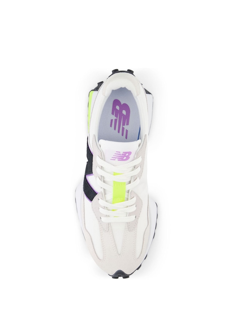 New Balance White Black Womens 327 Trainers - Image 4 of 4