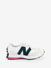New Balance Pink/White Womens 327 Trainers - Image 1 of 6
