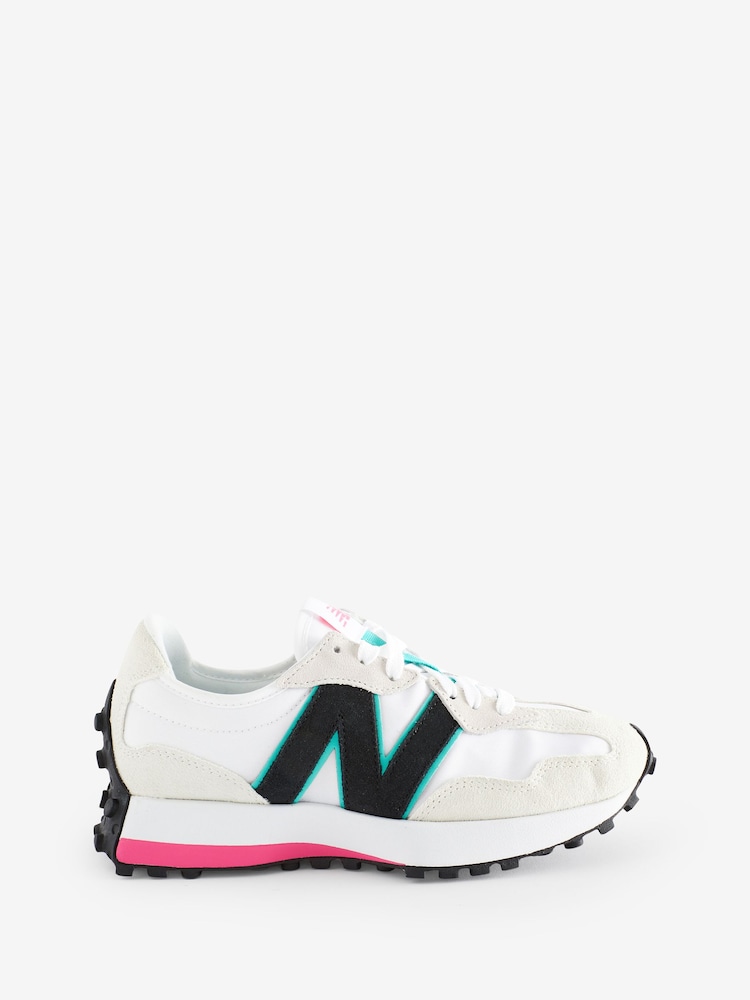 New Balance Pink/White Womens 327 Trainers - Image 1 of 6