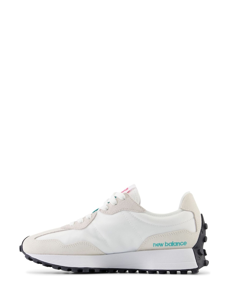 New Balance Pink/White Womens 327 Trainers - Image 2 of 6