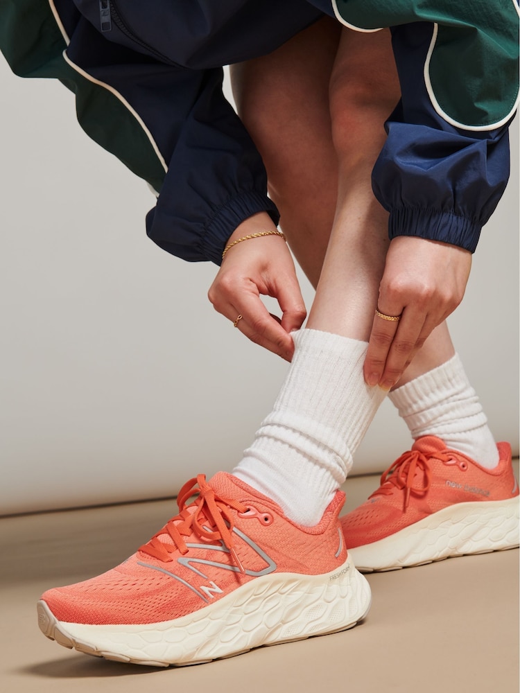 New Balance Red Womens Fresh Foam X More v4 Trainers - Image 1 of 15