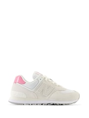 New Balance Cream Womens 574 Trainers - Image 1 of 9