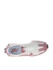 New Balance White/Pink Womens 327 Trainers - Image 4 of 5