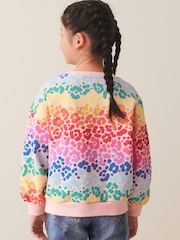 Multi Regenbogen Animal - Sweatshirt mit Pailletten und Rundhalsausschnitt (3–16 J.) - Bild 4 von 8