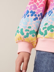 Multi Regenbogen Animal - Sweatshirt mit Pailletten und Rundhalsausschnitt (3–16 J.) - Bild 5 von 8