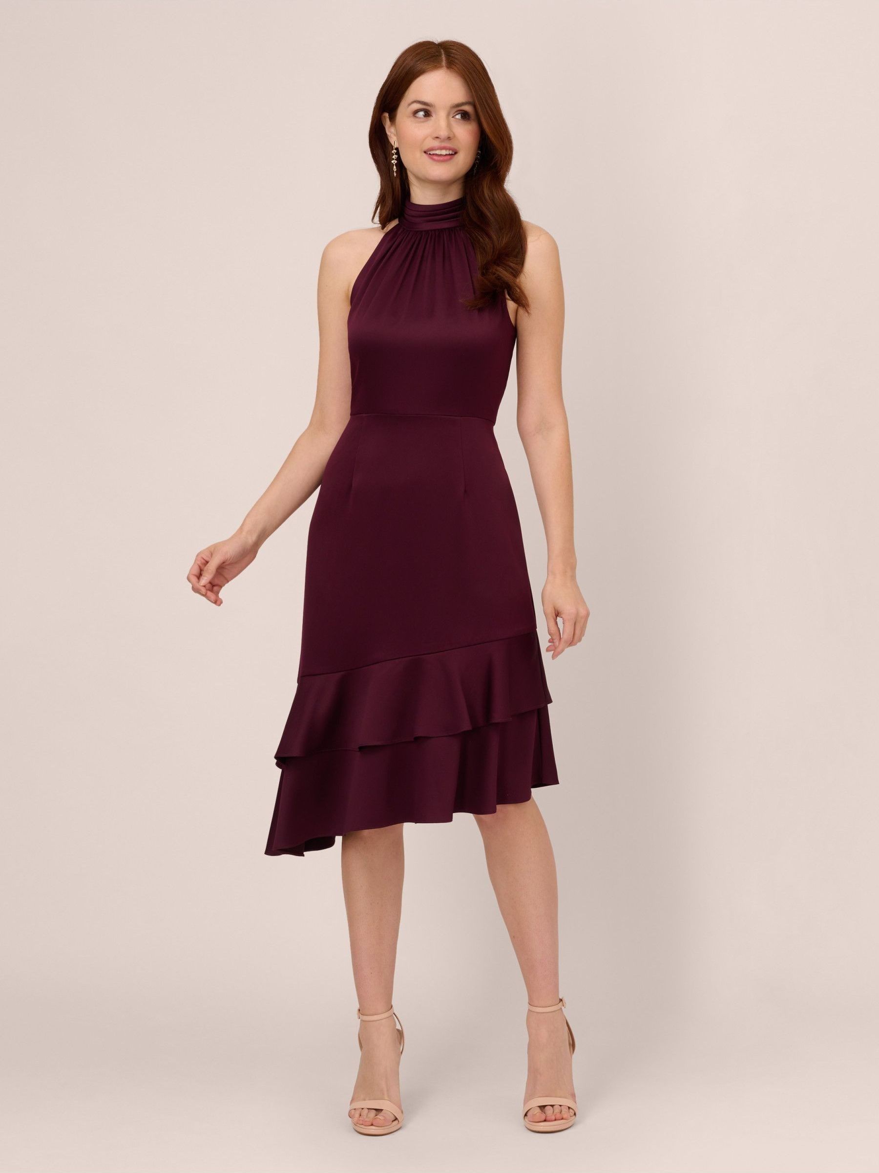 【海外限定】AdriannaPapell ドレス☆Rolled Neck Crepe Midi Bl Amazon.com: Adrianna Papell Women's Rolled Neck Crepe Midi