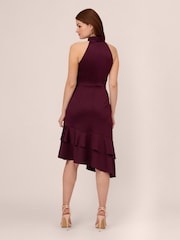 Vestido morado de crepé de satén de Adrianna Papell - Imagen 2 de 7
