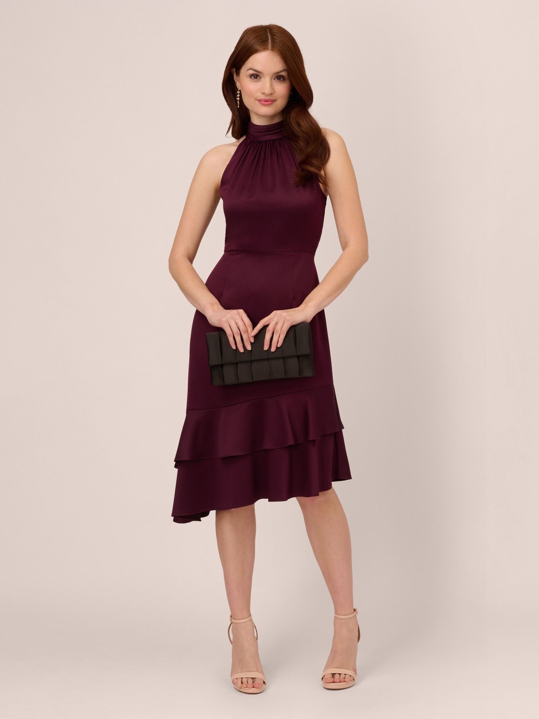 【海外限定】AdriannaPapell ドレス☆Crepe Tailored Dress Amazon.com: Adrianna Papell Women's Knit Crepe Halter Gown
