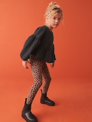 Animal Peplum Crew Sweatshirt And Leggings Set (3-16yrs) - Image 4 of 9