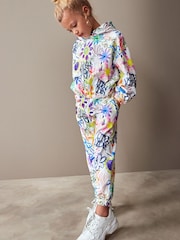 Ecru Cream Multi Graffiti Hoodie And Joggers Set (3-16yrs) - Image 3 of 8