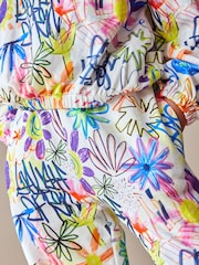 Ecru Cream Multi Graffiti Hoodie And Joggers Set (3-16yrs) - Image 5 of 8
