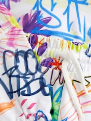 Ecru Cream Multi Graffiti Hoodie And Joggers Set (3-16yrs) - Image 8 of 8