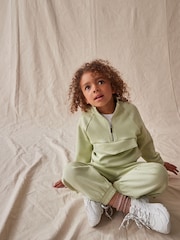 Lime Green Zip Crew And Cargo Joggers Set (3-16yrs) - Image 1 of 7