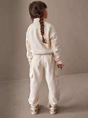Ecru Zip Crew And Cargo Joggers Set (3-16yrs) - Image 2 of 7