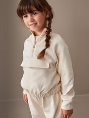 Ecru Zip Crew And Cargo Joggers Set (3-16yrs) - Image 3 of 7