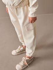 Ecru Zip Crew And Cargo Joggers Set (3-16yrs) - Image 4 of 7