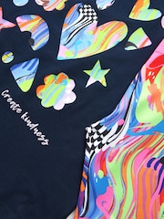 Navy Blue Shapes 100% Cotton T-Shirt And Cycling Shorts Set (3-16yrs) - Image 8 of 8