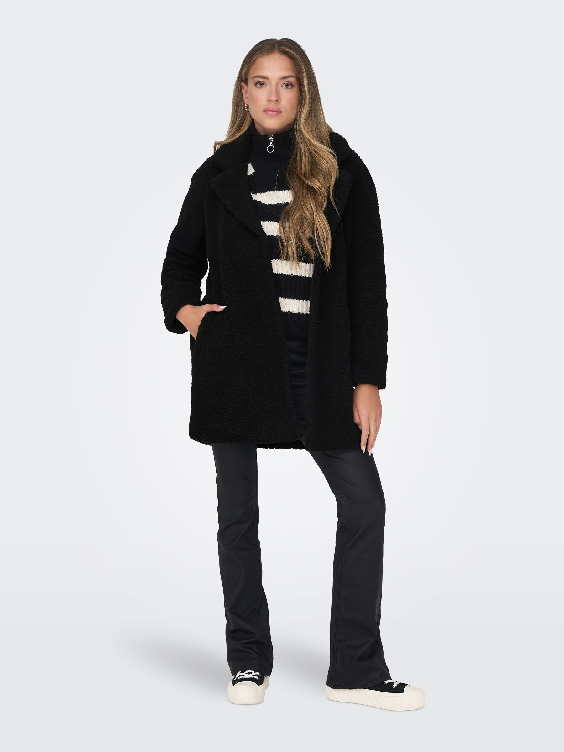 Black teddy borg coat clearance