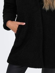 ONLY Black Tailored Cosy Teddy Borg Coat - Image 4 of 5