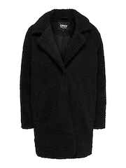 ONLY Black Tailored Cosy Teddy Borg Coat - Image 5 of 5