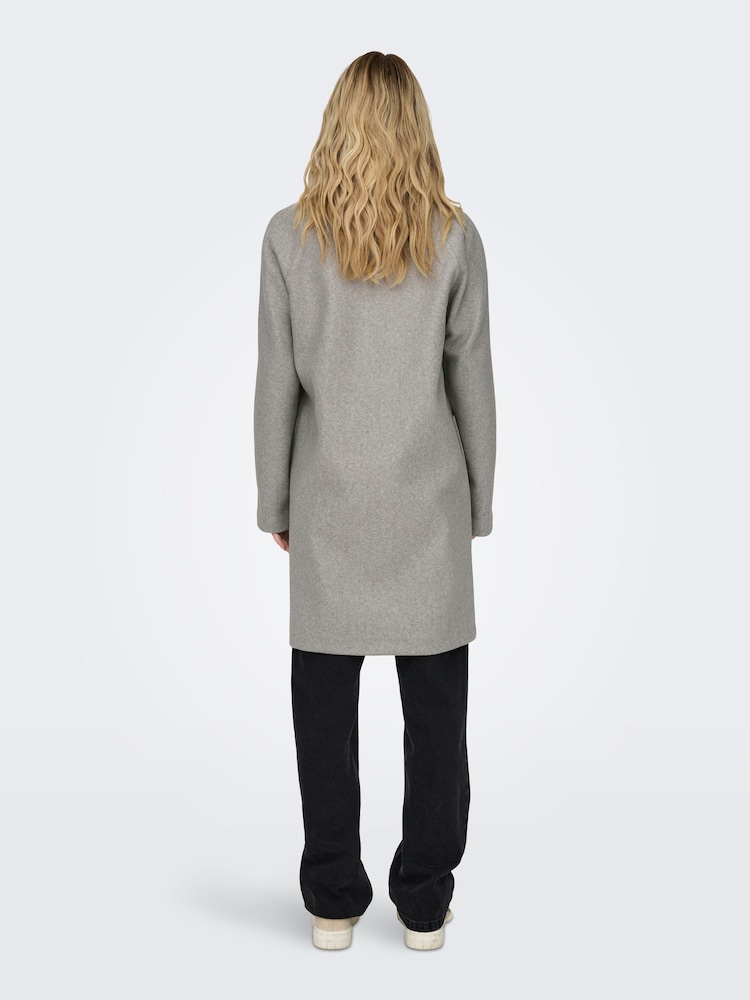 ONLY Grey Lightweight Tailored Coat with Front Pockets - Image 2 of 5