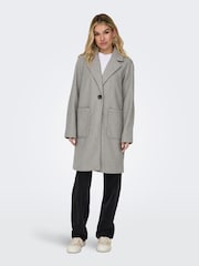 ONLY Grey Lightweight Tailored Coat with Front Pockets - Image 3 of 5