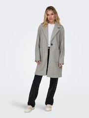 ONLY Grey Lightweight Tailored Coat with Front Pockets - Image 4 of 5