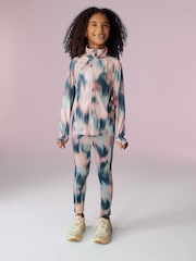 Pink Smudge Sports Zip Through Top (3-16yrs) - Image 1 of 7