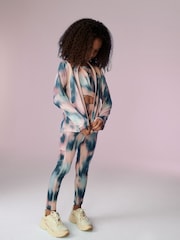 Pink Smudge Sports Zip Through Top (3-16yrs) - Image 4 of 7