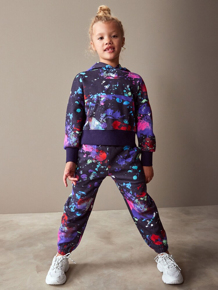 Black Splat Joggers Oversized 90s Joggers (3-16yrs) - Image 3 of 8