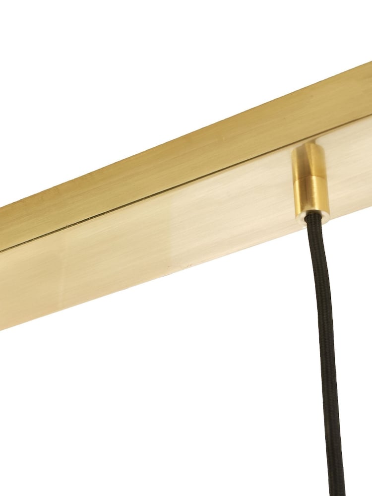Pacific Asterope 3 White Orb and Gold Metal Pendant Ceiling Light - Image 5 of 5