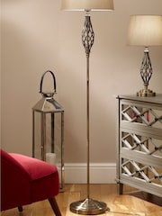 Pacific Antique Brass Jenna Metal Twist Detail Floor Lamp - Image 1 of 4
