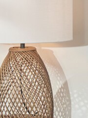 Pacific Natural Konka Woven Table Lamp - Image 2 of 5